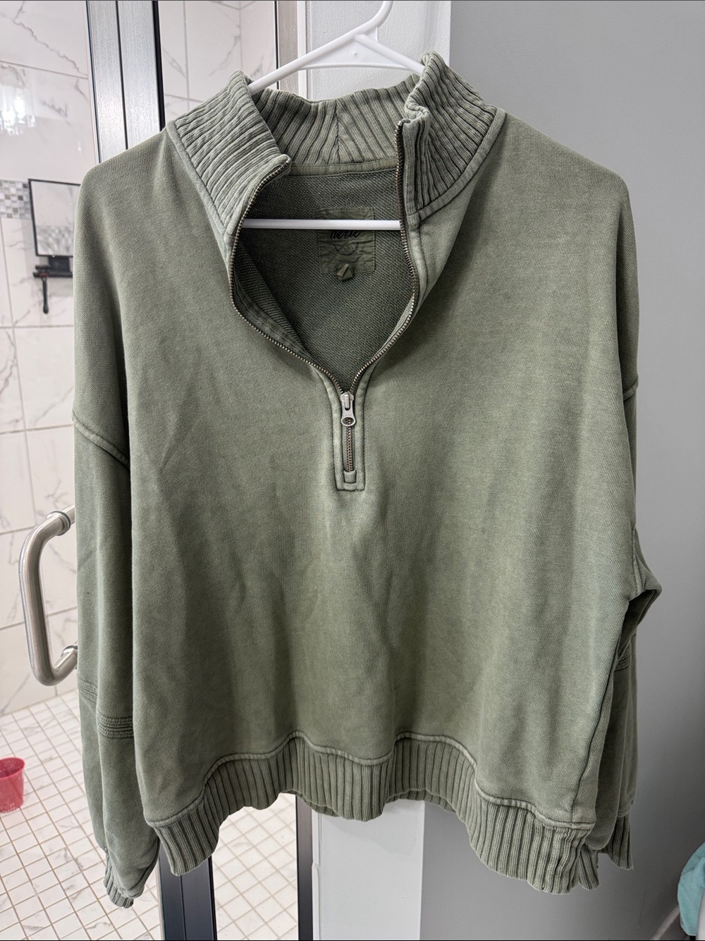 aerie Olive Half-Zip pullover